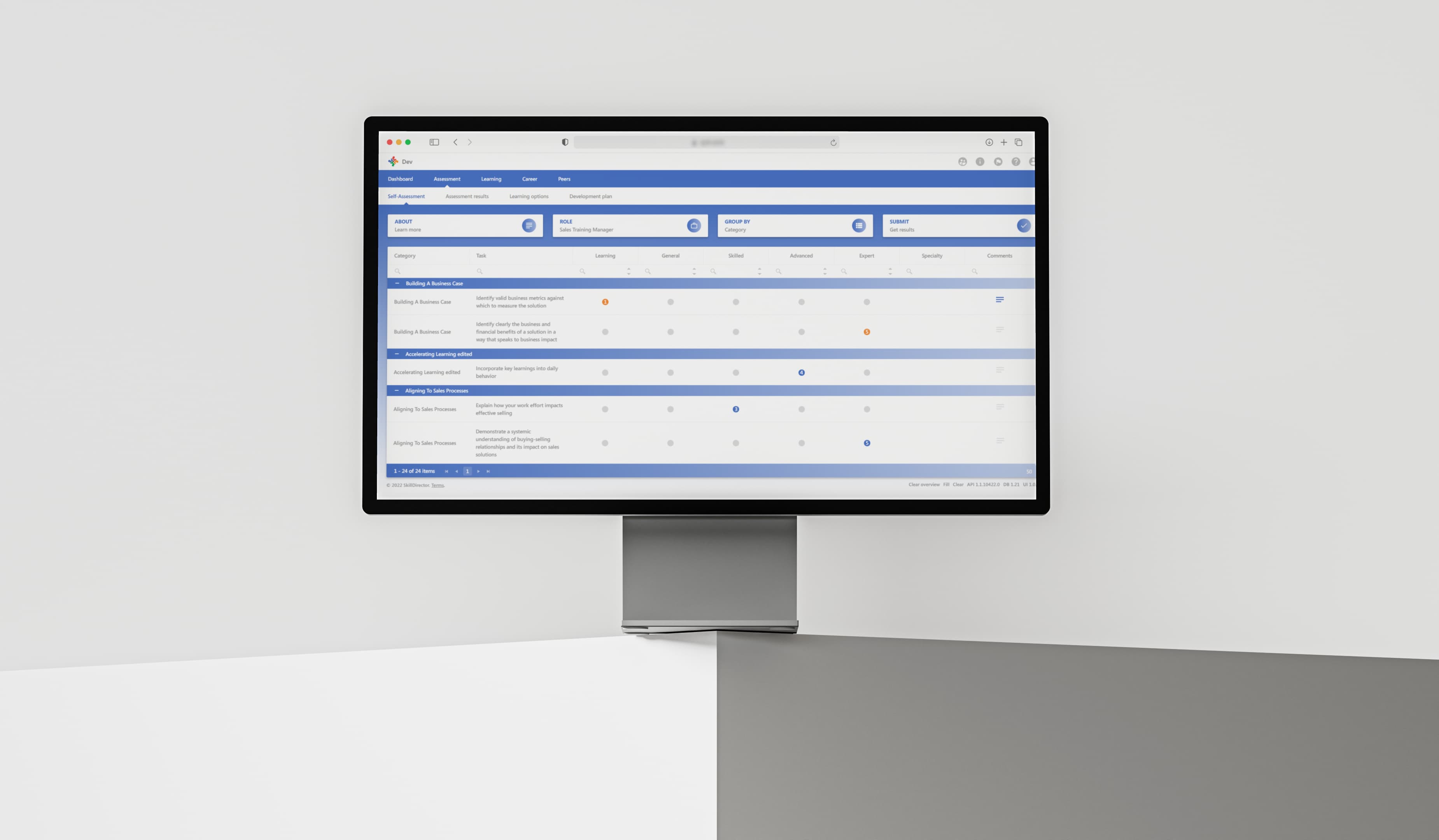 E-learning app interface