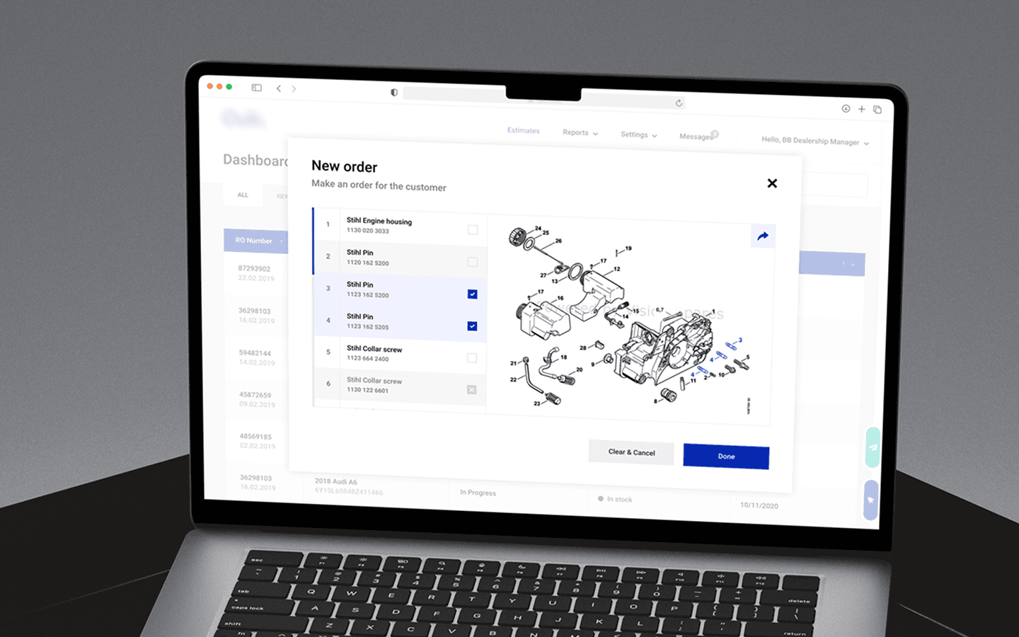 Automotive mobile screenshot