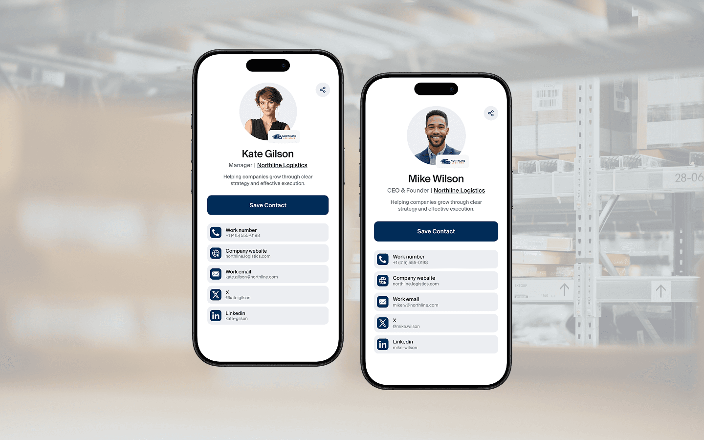 Digital business card platform features