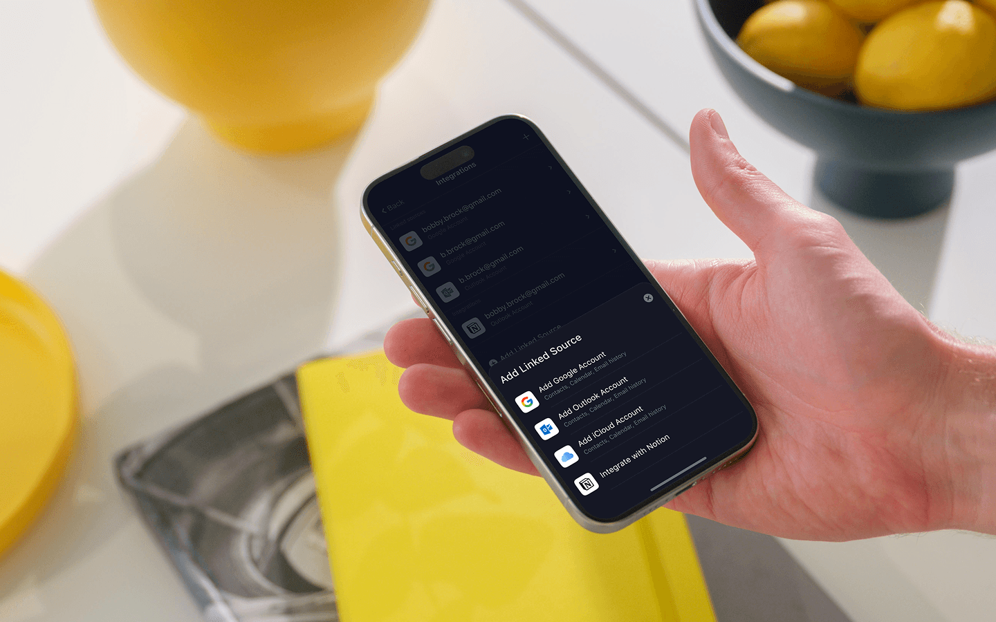 Personal contacts CRM features