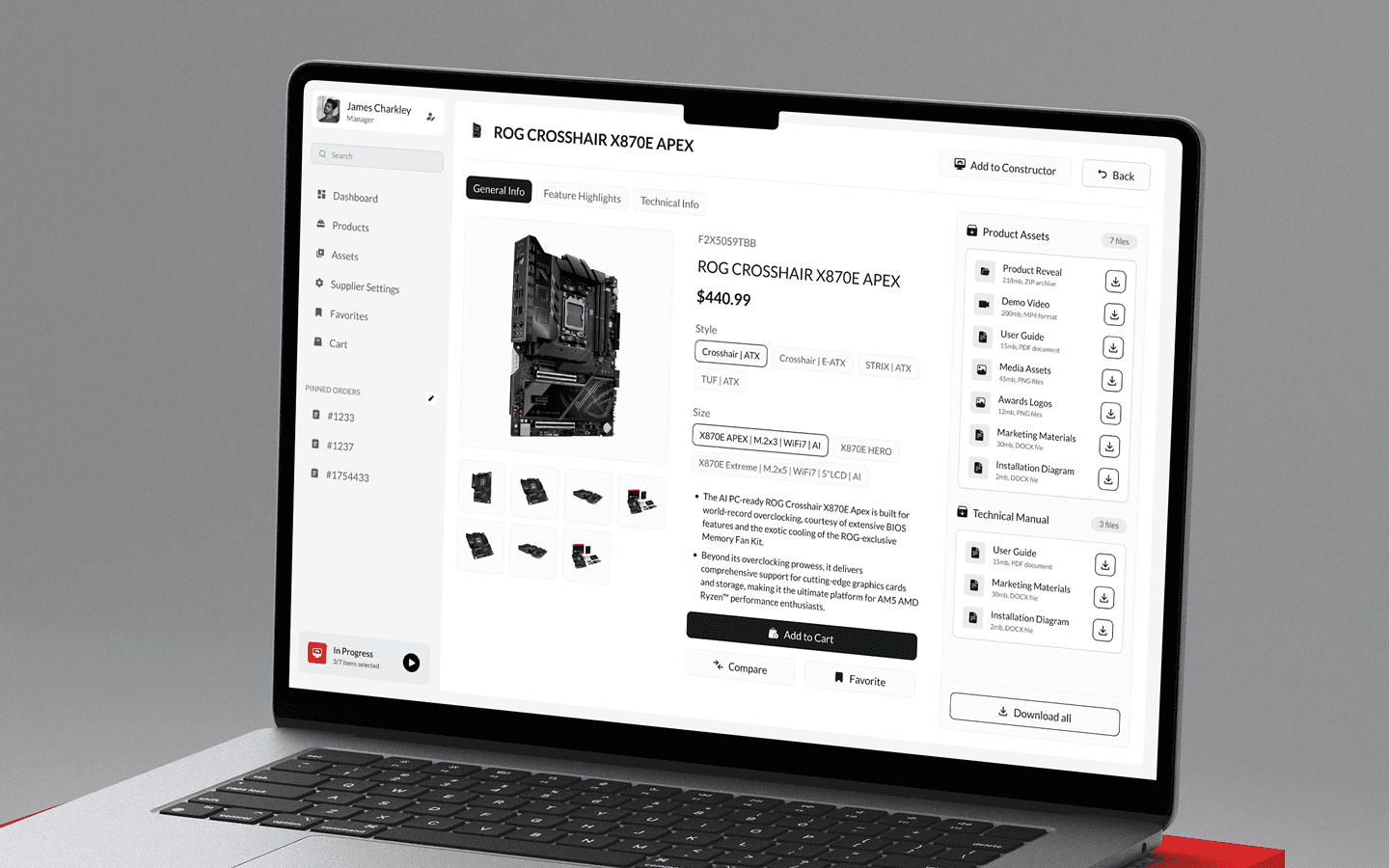 B2B product platform features
